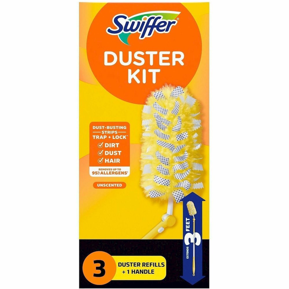 Swiffer 360 Dusters Extender Kit - 36" Handle Length - Plastic Handle - White - 6 / Carton. Picture 1