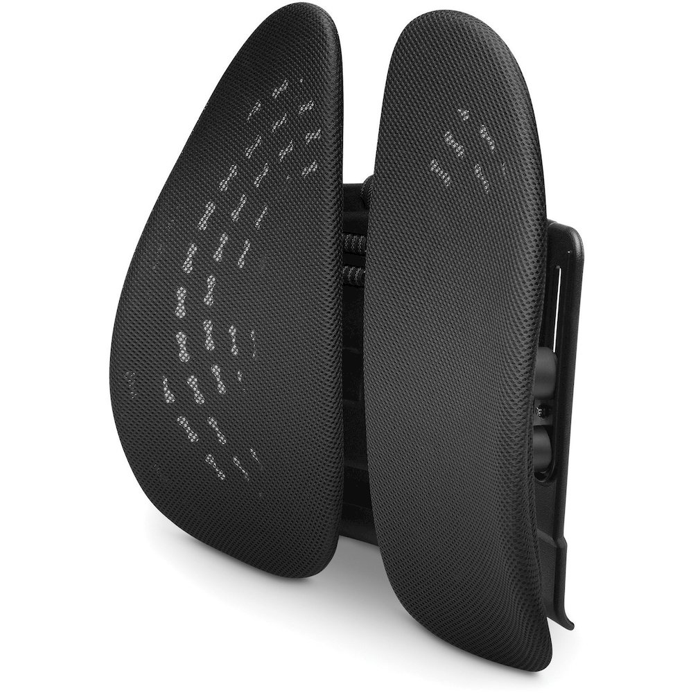 Kensington SmartFit Conform Back Rest - Black - Fabric - 1 Each. Picture 1
