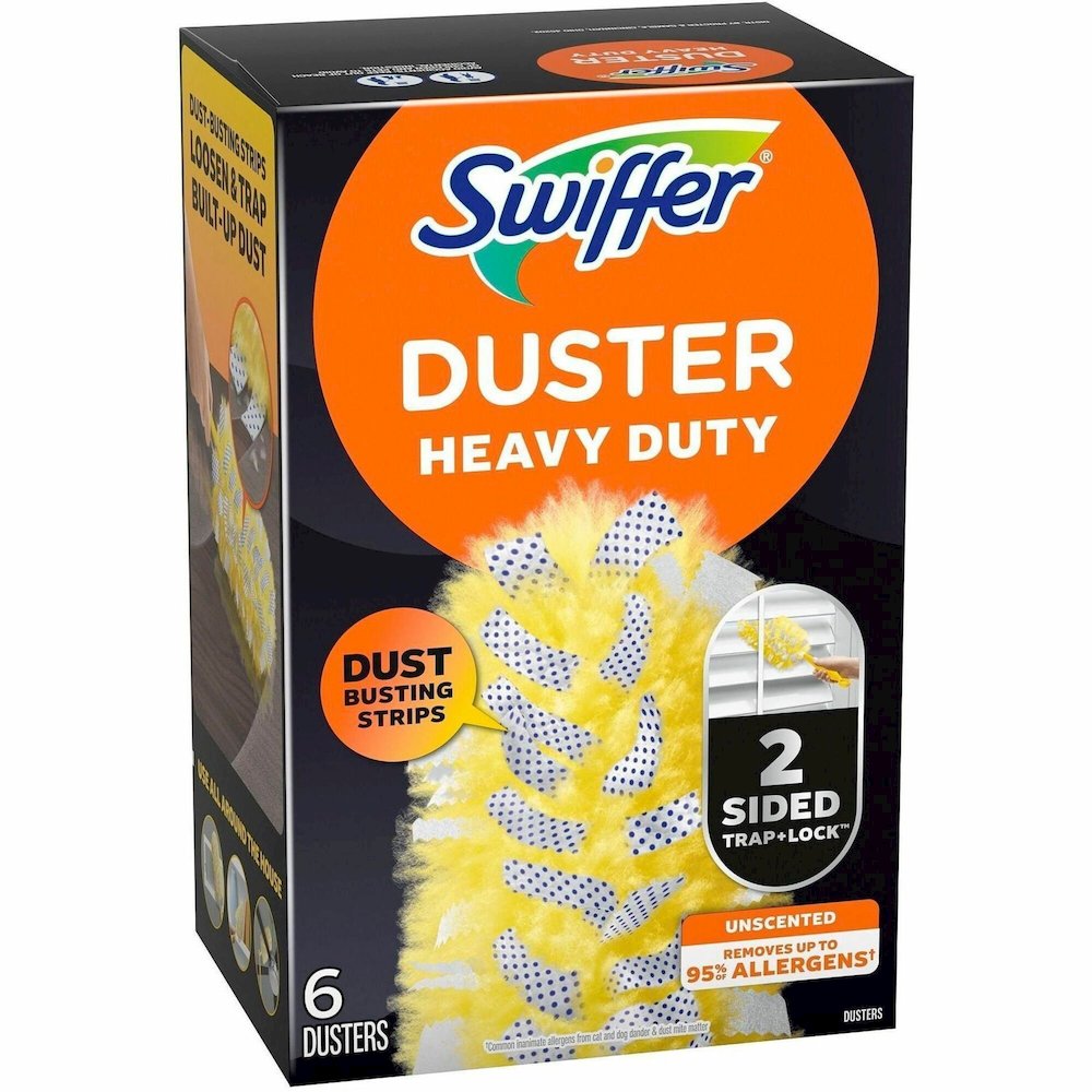 Swiffer 360-degree Dusters Refill - Disposable, Unscented - Fiber - Yellow - 6/Box - 4 / Carton. Picture 1