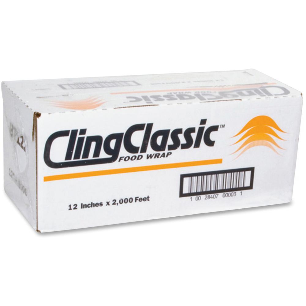 Berry Cling Classic Food Wrap - 12" Width x 2000 ft Length - Polyvinyl Chloride (PVC) - Clear - 1 / Carton. Picture 1
