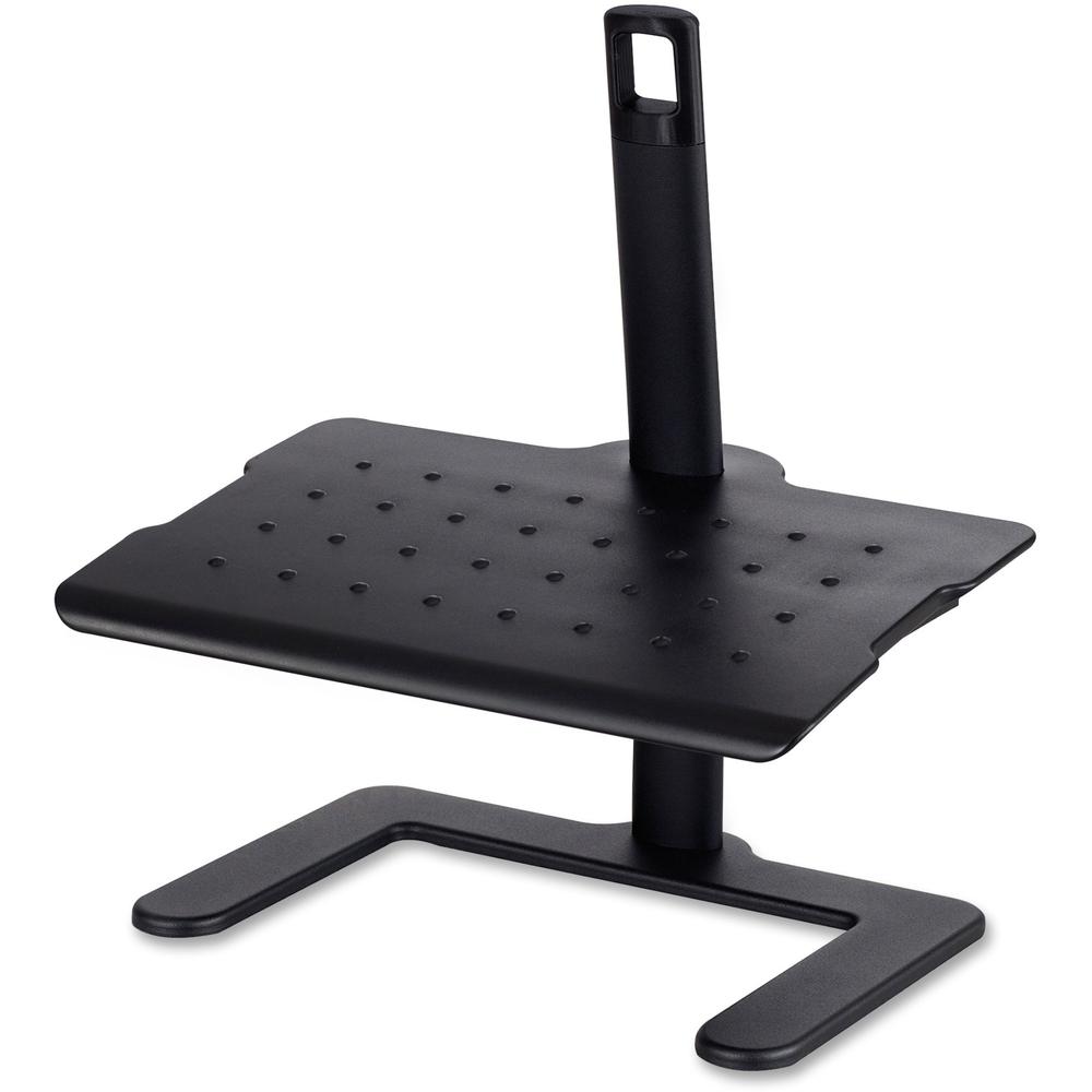 Safco Adjustable-Height Footrest - 3.50" to 16" Adjustable Height - Black - 1 Each. Picture 1