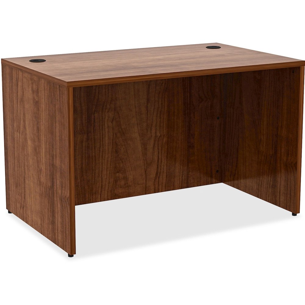 Lorell Essentials Series Rectangular Desk Shell - 29.5" Height x 48" Width x 30" Depth - Material: Metal - Finish: Walnut, Laminate - 1 Each. Picture 1