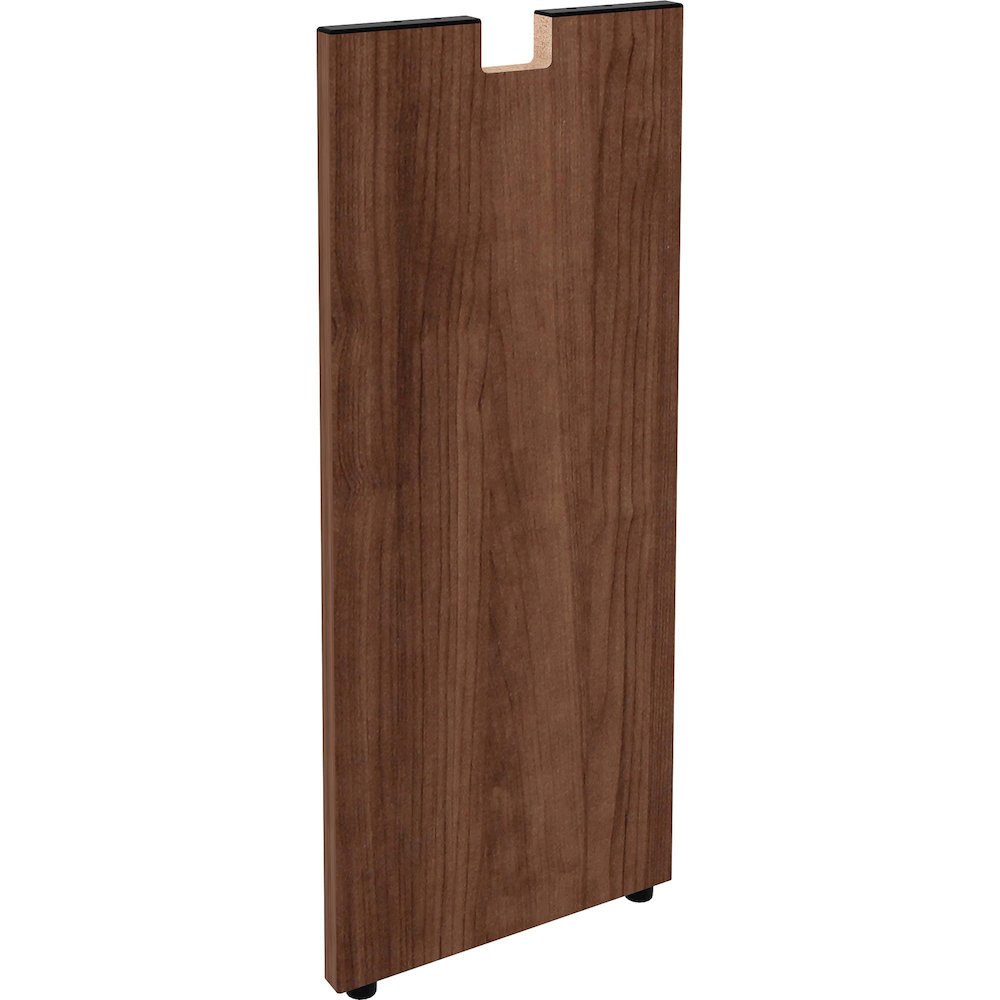 Lorell Essentials Series Credenza Half Leg - 12" x 1"28.5" - Material: Metal - Finish: Walnut Laminate. Picture 1