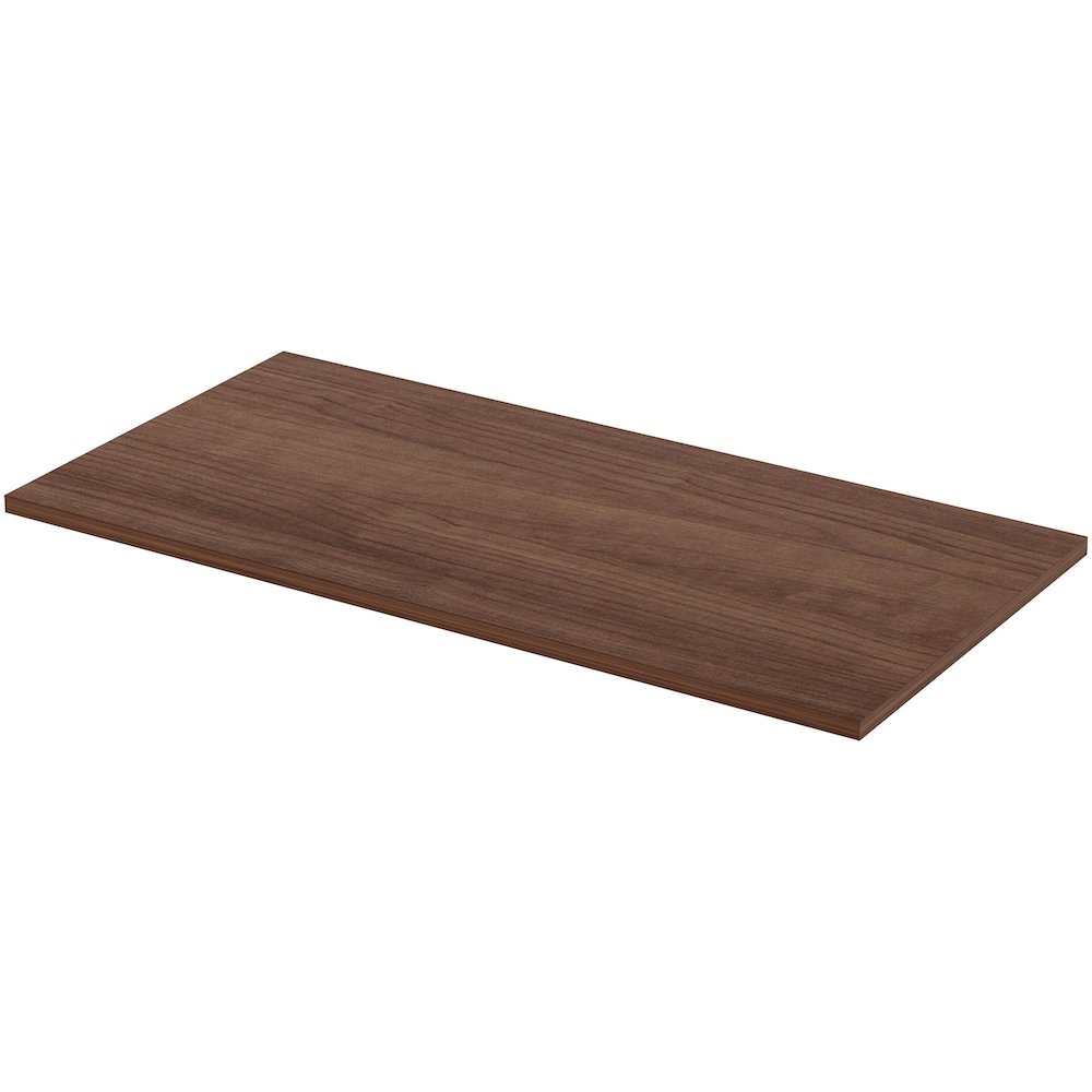 Lorell Relevance Series Tabletop - Walnut Rectangle, Laminated Top - 48" Table Top Length x 24" Table Top Width x 1" Table Top Thickness - Assembly Required - 1 Each. Picture 1