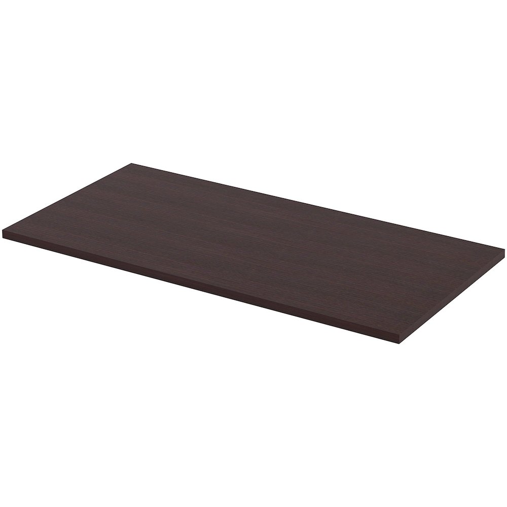Lorell Training Tabletop - Espresso Rectangle, Laminated Top - Adjustable Height - 48" Table Top Length x 24" Table Top Width x 1" Table Top Thickness - Assembly Required - 1 Each. Picture 1