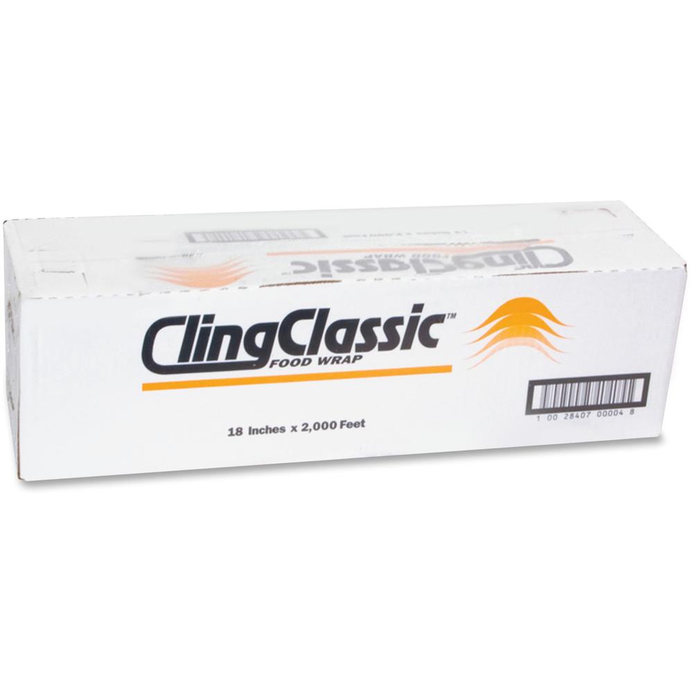 Berry Cling Classic Food Wrap - 18" Width x 2000 ft Length - Dispenser - Plastic - Clear - 1 / Carton. Picture 1