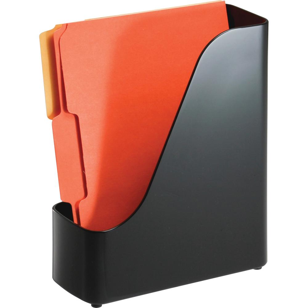 Officemate 2200 Series Executive Plastic Magazine File, Black - Black - Plastic - 1 Each. Picture 1