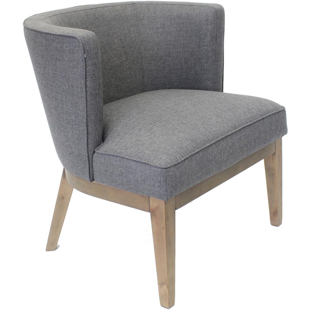 Boss Accent Chair, Beige - Slate Gray - 1 Each. Picture 1