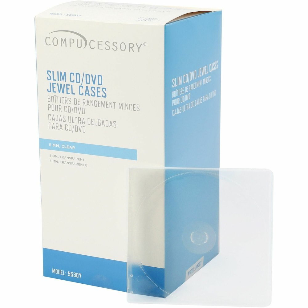 Compucessory Slim Disc Case - Polypropylene - Clear, Translucent. Picture 1