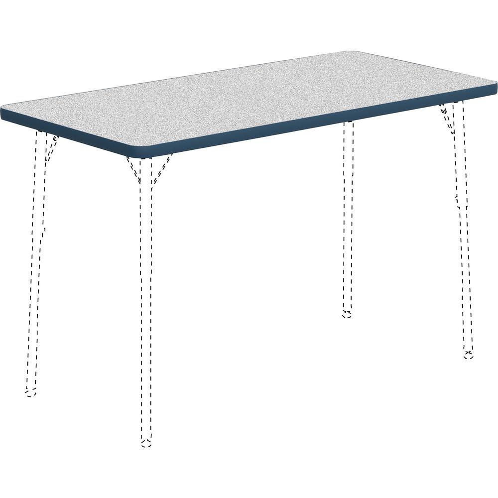 Lorell Classroom Activity Tabletop - Gray Nebula, High Pressure Laminate (HPL) Rectangle Top - 48" Table Top Width x 24" Table Top Depth x 1.13" Table Top Thickness - Classroom - Assembly Required - 1. Picture 1