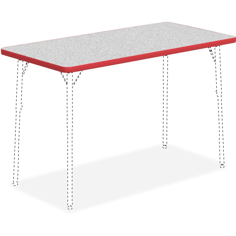Lorell Classroom Activity Tabletop - Gray Nebula Rectangle, High Pressure Laminate (HPL) Top - 48" Table Top Width x 24" Table Top Depth x 1.13" Table Top Thickness - Assembly Required - 1 Each. Picture 1