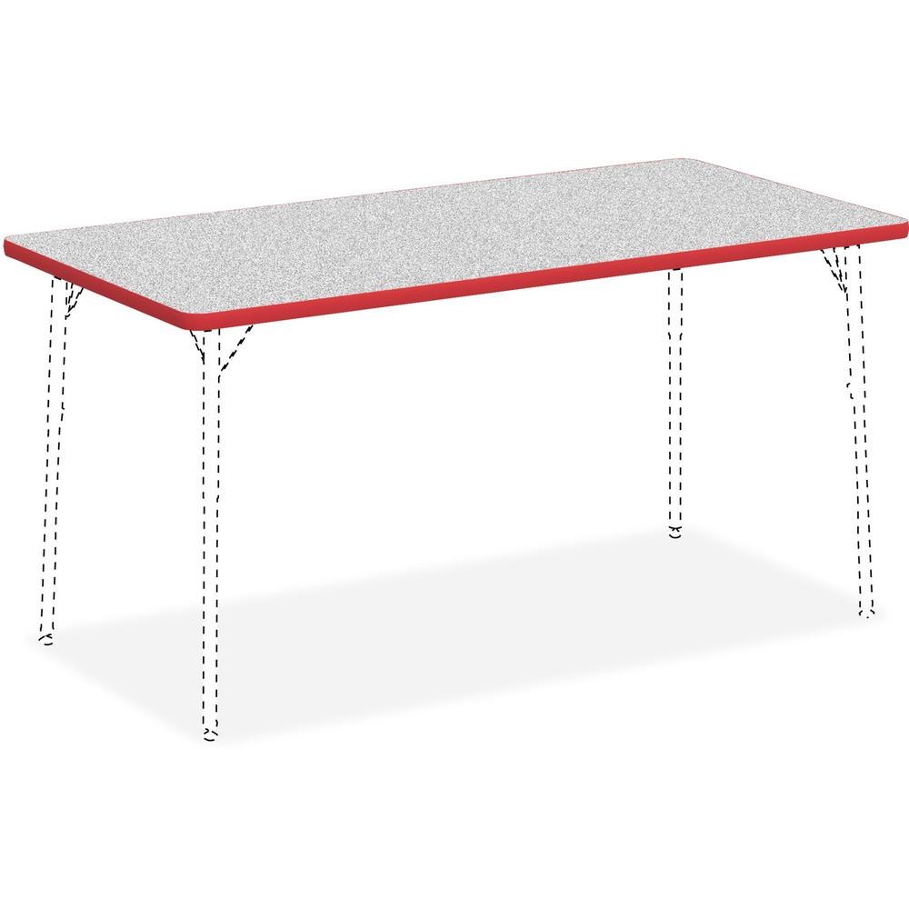 Lorell Classroom Activity Tabletop - Gray Nebula Rectangle, High Pressure Laminate (HPL) Top - 60" Table Top Width x 30" Table Top Depth x 1.13" Table Top Thickness - Assembly Required - 1 Each. Picture 1