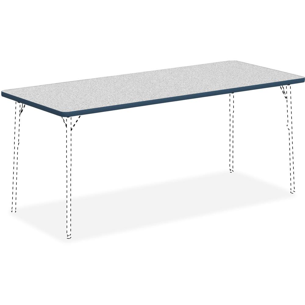 Lorell Classroom Activity Tabletop - Gray Nebula, High Pressure Laminate (HPL) Rectangle Top - 72" Table Top Width x 30" Table Top Depth x 1.13" Table Top Thickness - Classroom - Assembly Required - 1. Picture 1