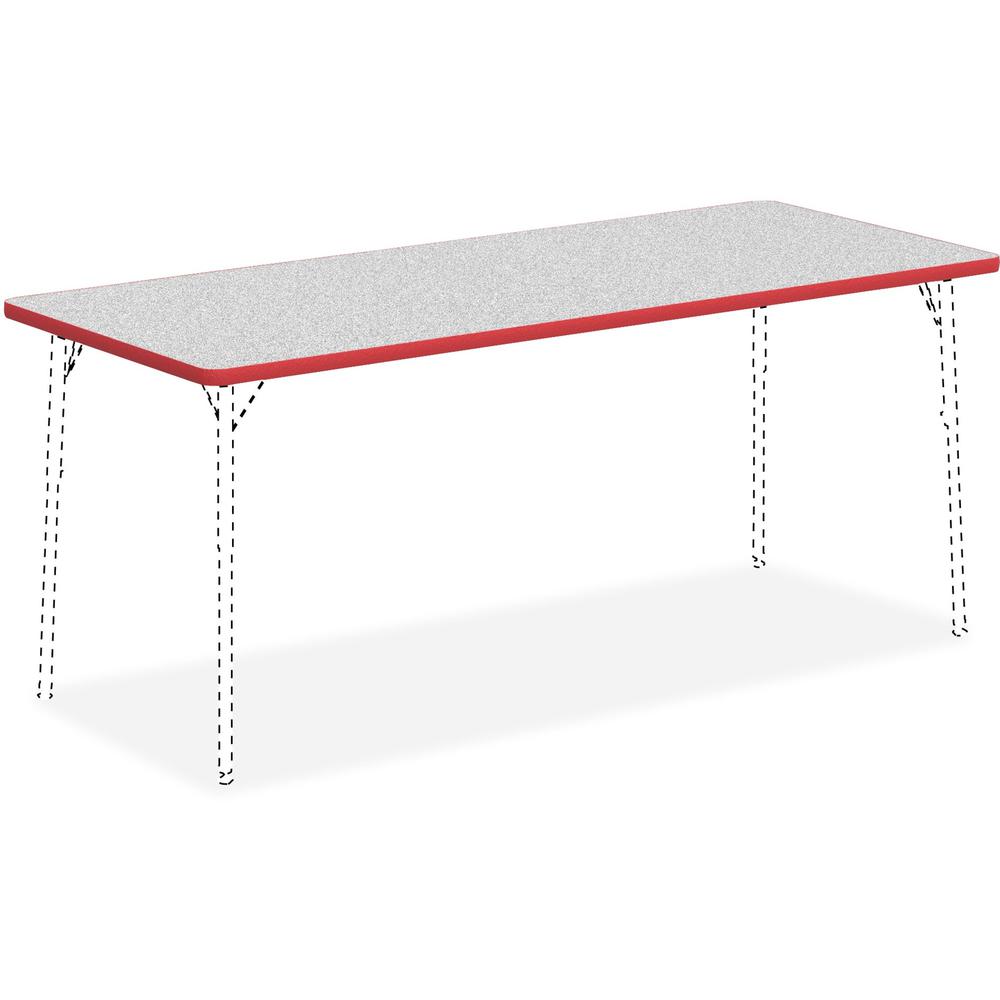 Lorell Classroom Activity Tabletop - Gray Nebula, High Pressure Laminate (HPL) Rectangle Top - 72" Table Top Width x 30" Table Top Depth x 1.13" Table Top Thickness - Classroom - Assembly Required - 1. Picture 1