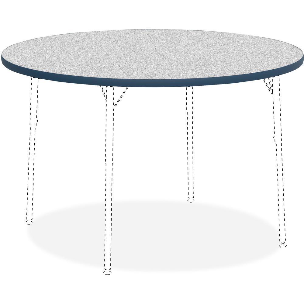 Lorell Classroom Activity Tabletop - Gray Nebula Round, High Pressure Laminate (HPL) Top - 1.13" Table Top Thickness x 48" Table Top Diameter - Classroom - Assembly Required - 1 Each. Picture 1
