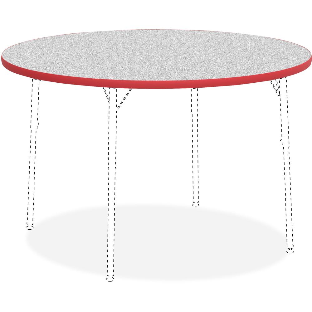 Lorell Classroom Activity Tabletop - Gray Nebula Round, High Pressure Laminate (HPL) Top - 1.13" Table Top Thickness x 48" Table Top Diameter - Assembly Required - 1 Each. Picture 1
