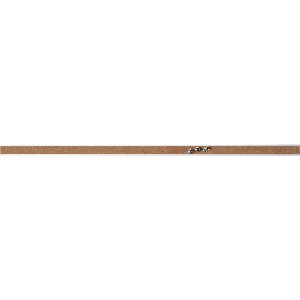 Lorell Cork Strip Bulletin Bars - 24" Board Width - Cork Surface - Self-healing, Fade Resistant, Self-sealing - Anodized Aluminum Frame - 24 / Bundle. Picture 1