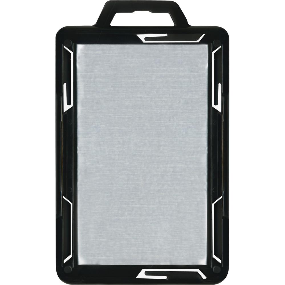 Advantus RFID Blocking Badge Holder - Support 2.13" x 3.38" Media - Vertical - Plastic - 20 / Pack - Black/Clear. Picture 1