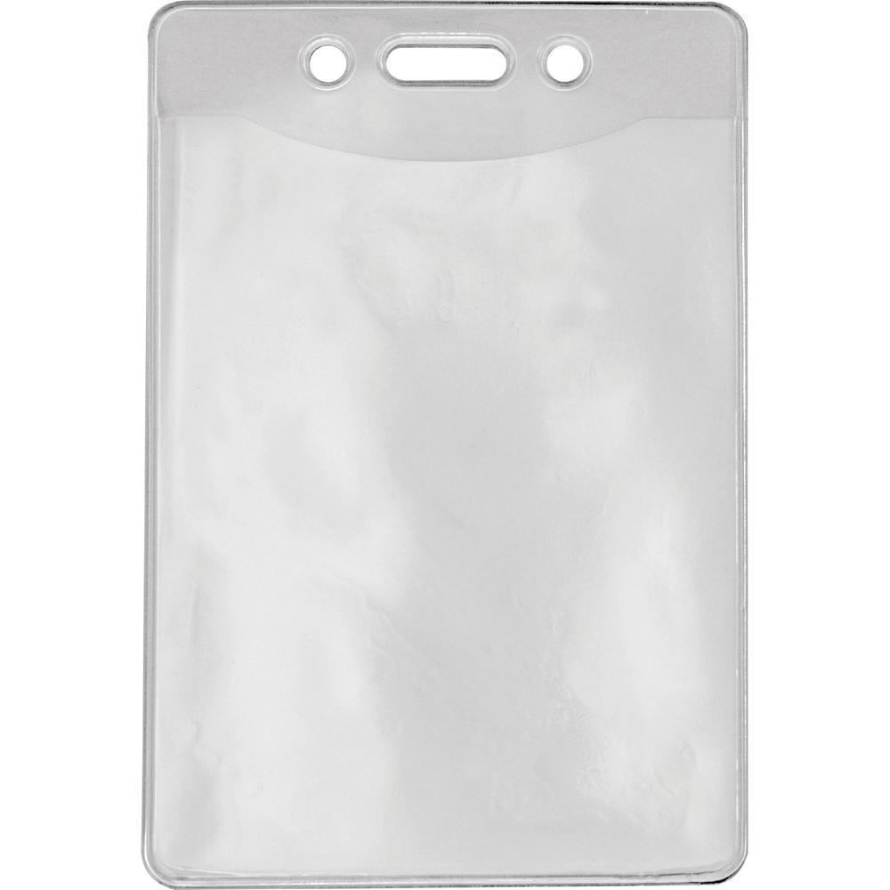 Advantus Government/Military ID Holders - Support 2.88" x 3.88" Media - Vertical - Vinyl - 50 / Pack - Clear - Durable. Picture 1