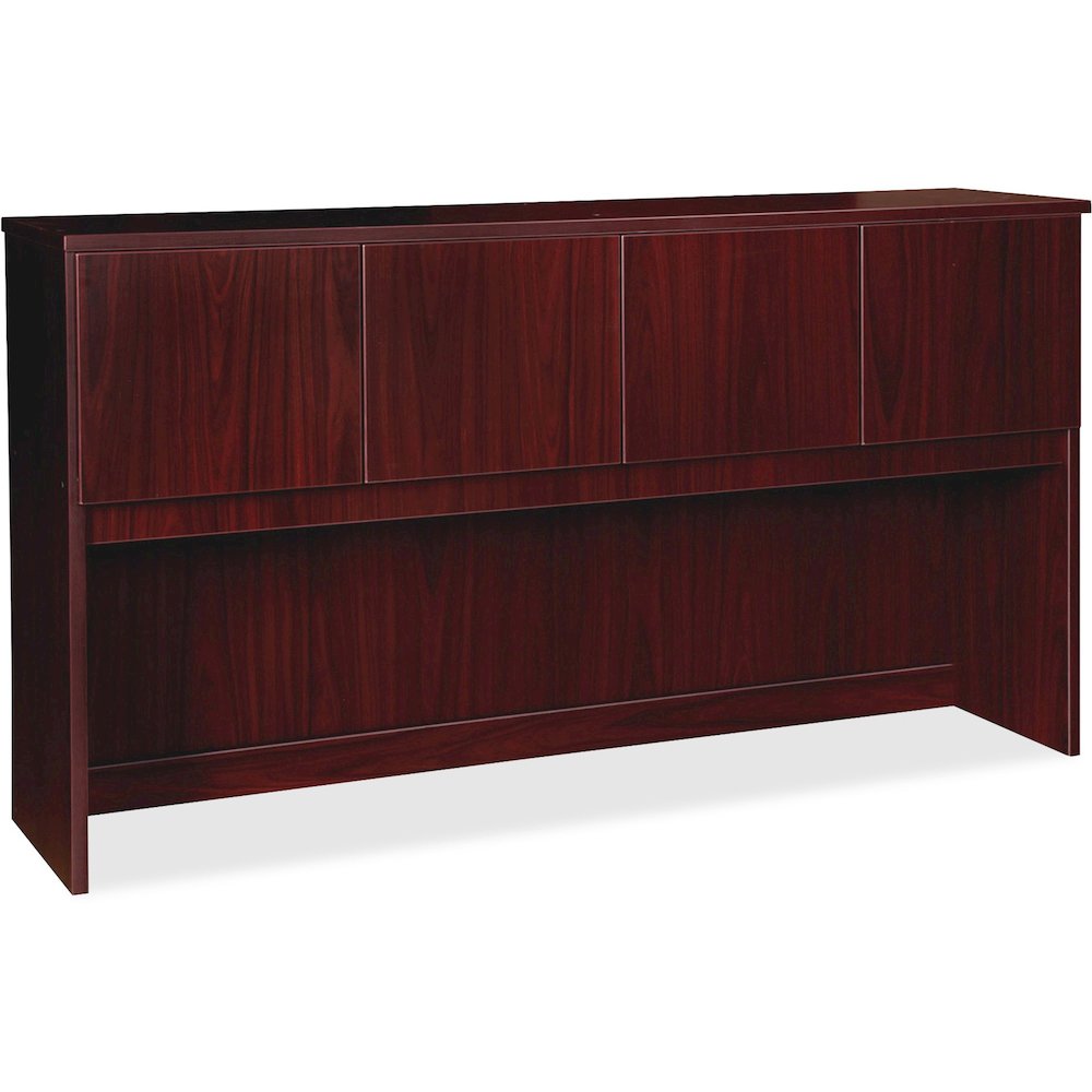 Lorell Prominence 2.0 Hutch - 39" Height x 72" Width x 16" Depth - 4 Door(s) - Material: Particleboard - Finish: Mahogany - Durable, Mar Resistant, Burn Resistant, Impact Resistant - For Office - 1 Ea. Picture 1