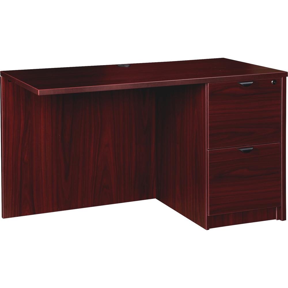 Lorell Prominence 2.0 Right Return - 29" Height x 42" Width x 24" Depth, 1" Thickness Top - Total Drawer(s): 2 - Band Edge - Material: Particleboard - Finish: Laminate - Durable, Mar Resistant, Burn R. Picture 1