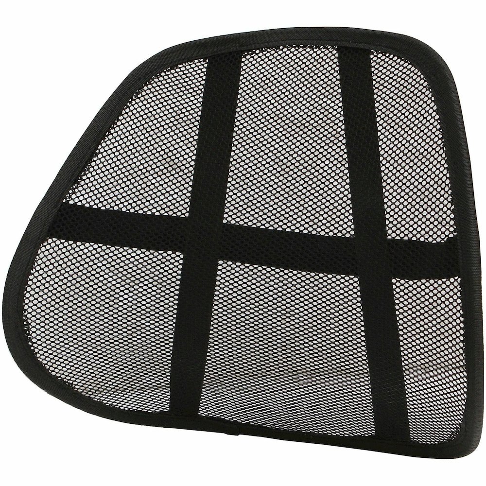 Lorell Ergo Mesh Lumbar Back Support - Black - 1 Each. Picture 1
