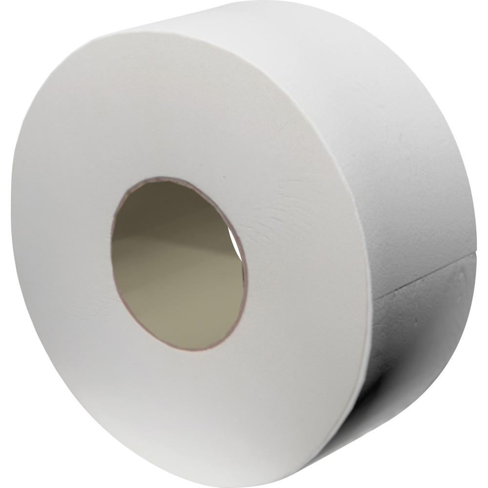 Livi Jumbo Bath Tissue - 2 Ply - 3.30" Width x 850 ft Length - 3 19/64" Core - White - Fiber - 12 / Carton. Picture 1