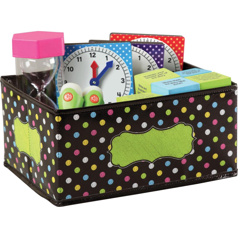 Teacher Created Resources Decorative Storage Bin - 5" Height x 11" Width x 8" Length - Multi - 1 Each. Picture 1