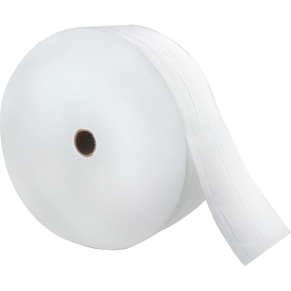 LoCor Premium Jumbo Bath Tissue - 2 Ply - 3.30" Width x 1200 ft Length - White - Virgin Fiber - 12 / Carton. Picture 1