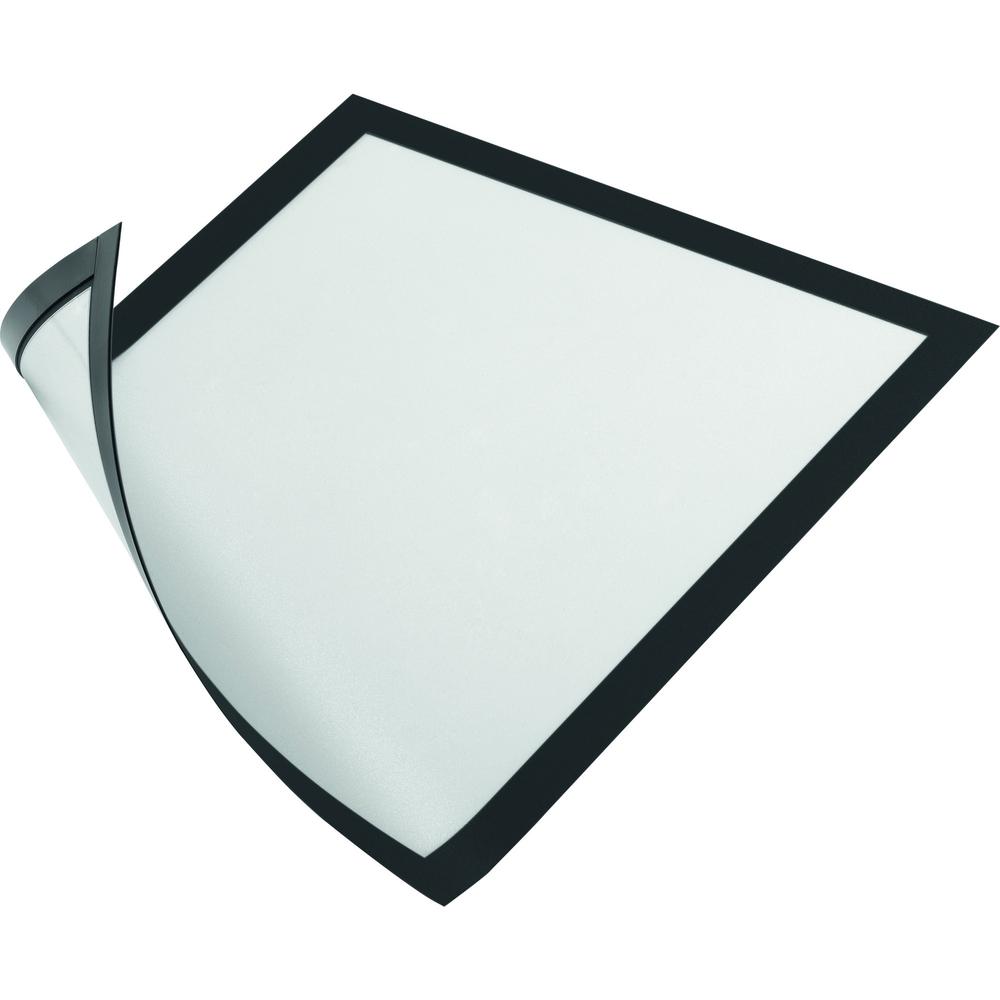 DURABLE DURAFRAME Magnetic Document Frame - 2/Pack - Holds 8.50" x 11" Insert - Rectangle - Surface - Horizontal, Vertical - Sturdy, Self-adhesive, Magnetic - Black - 2 / Pack. Picture 1