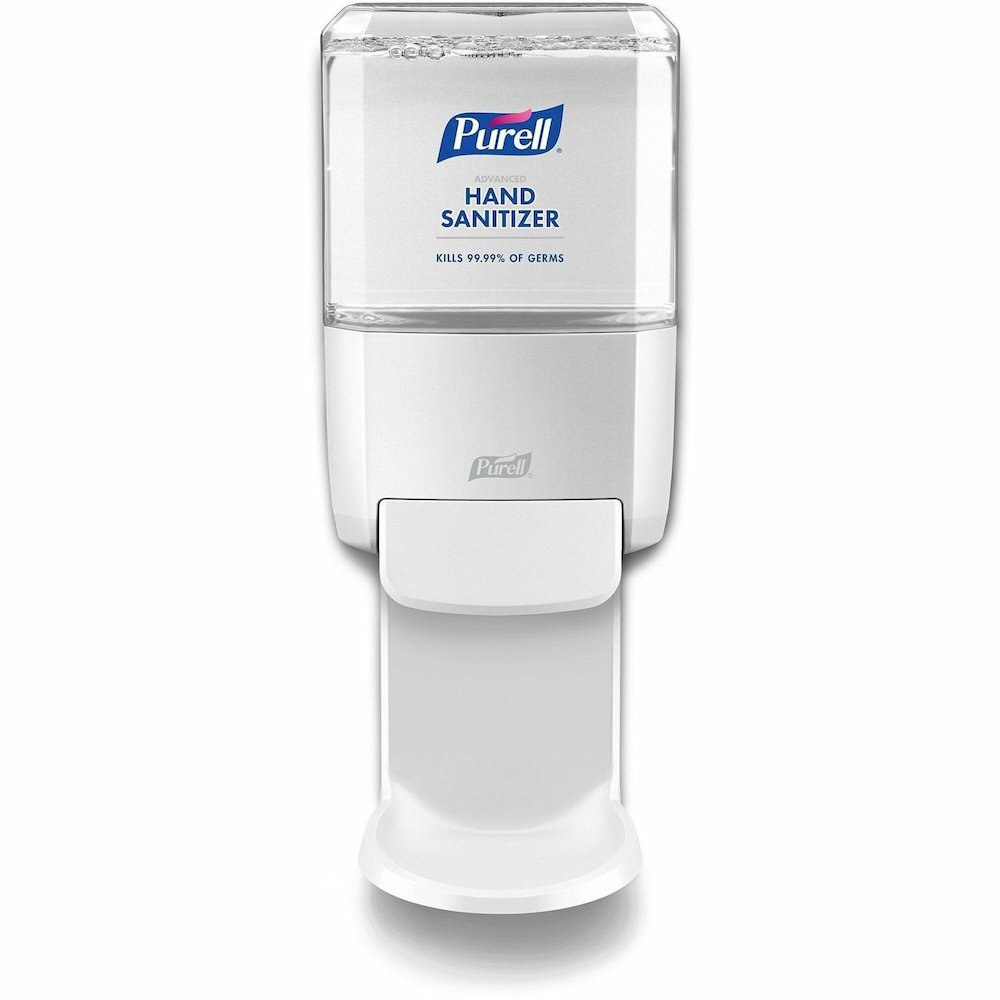 PURELL&reg; ES4 Hand Sanitizer Dispenser, Push-Style - Manual - 1.27 quart Capacity - Locking Mechanism, Durable, Wall Mountable - White - 1 Each. Picture 1