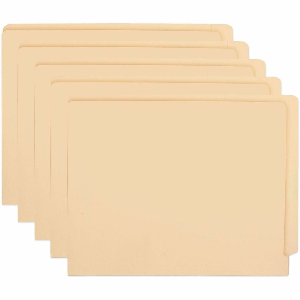 Business Source Straight Tab Cut Letter Yes Fastener Folder - 8 1/2" x 11" - 2 Fastener - 2" Fastener Capacity - 11 pt. - Indexed Filing System, Bonded Fastener - 10% Recycled - 50/Box - 5 / Carton. Picture 1