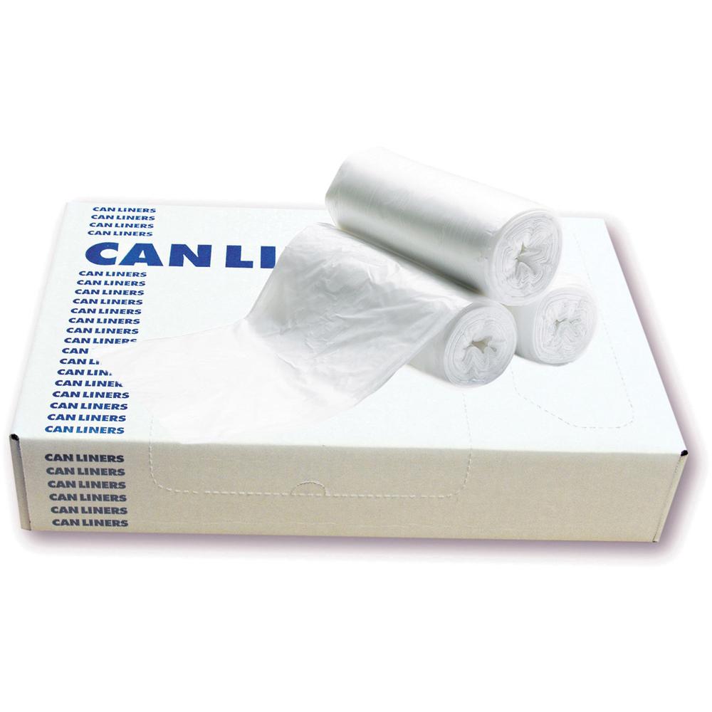 Heritage Multipurpose Design Clear Can Liner - 22" Width x 25" Length - Low Density - Clear - Linear Low-Density Polyethylene (LLDPE) - 10/Carton - 50 Per Roll - Multipurpose. Picture 1