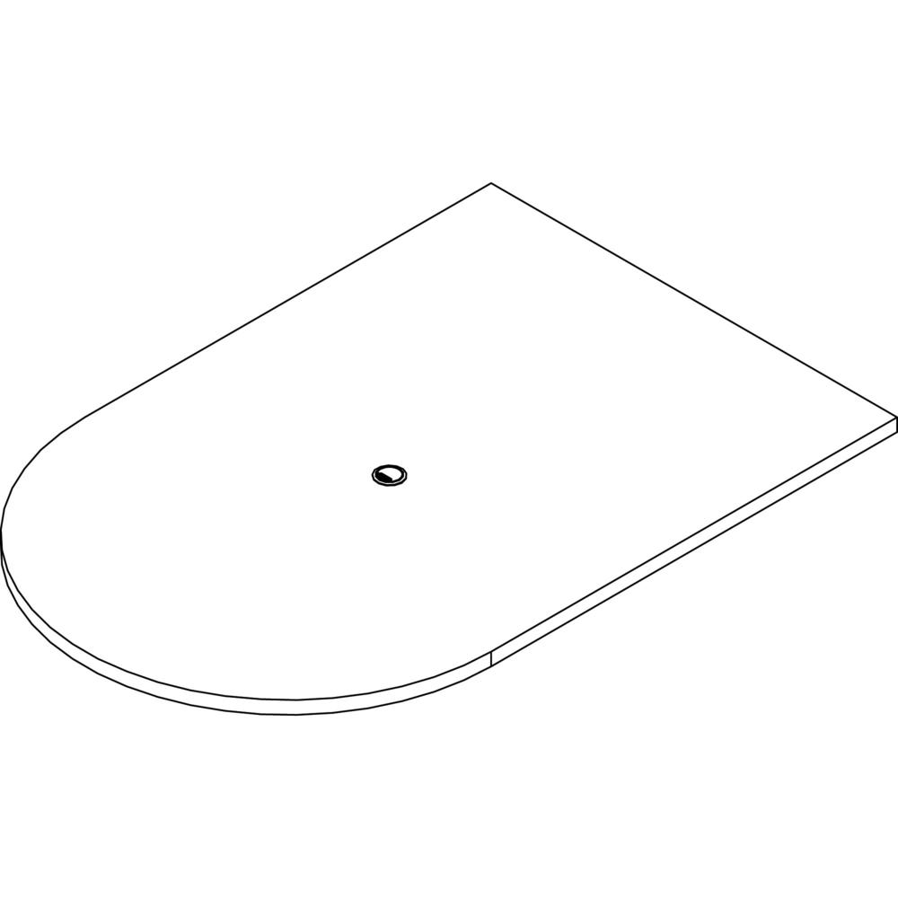 Lorell Prominence 2.0 Half-Racetrack Conference Tabletop - Espresso Racetrack, Laminated Top - 72" Table Top Width x 48" Table Top Depth x 1.50" Table Top Thickness - Assembly Required - Particleboard. Picture 1
