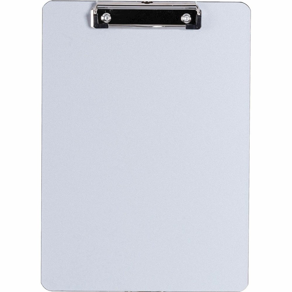 Business Source Aluminum Clipboard - 8 1/2" x 11" Sheet Size - Aluminum - Silver - 1 Each. Picture 1