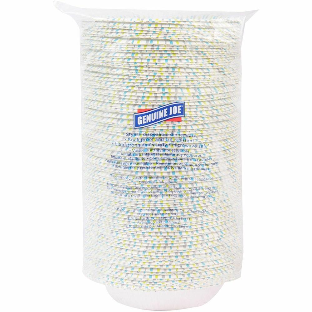 Genuine Joe 12 oz Paper Bowls - Disposable - Multi - 125 / Pack. Picture 1