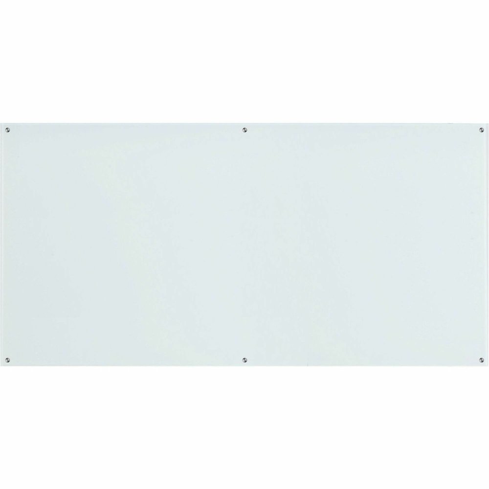 Lorell Premium Glass Dry-Erase Board - 96" (8 ft) Width x 48" (4 ft) Height - White Glass Surface - Rectangle - Smudge Resistant, Wipeable - 1 Each. Picture 1