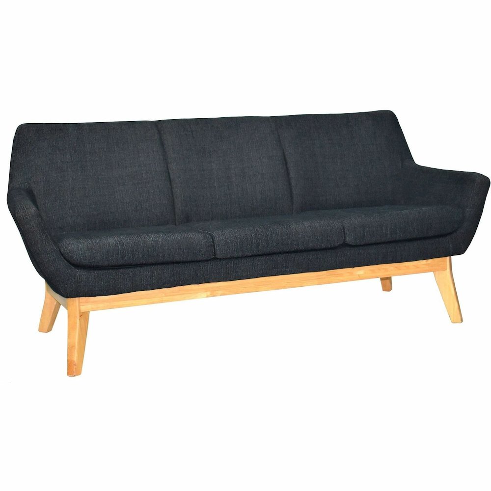 Lorell Quintessence Collection Sofa - 32.8" Height x 73.3" Width x 19.8" Length - Finish: Black - 1 Each. Picture 1