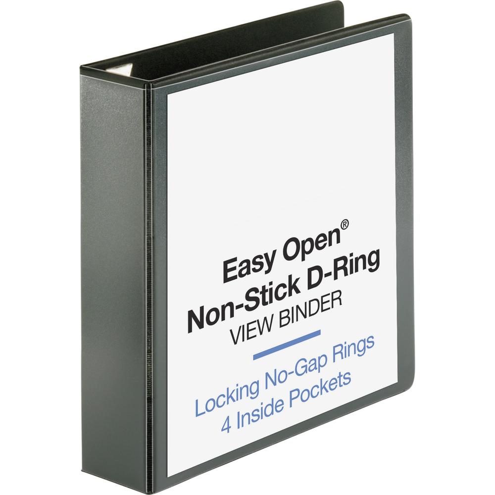 Business Source Locking D-Ring View Binder - 2" Binder Capacity - Letter - 8 1/2" x 11" Sheet Size - 500 Sheet Capacity - D-Ring Fastener(s) - 4 Inside Front & Back Pocket(s) - Polypropylene, Chipboar. Picture 1