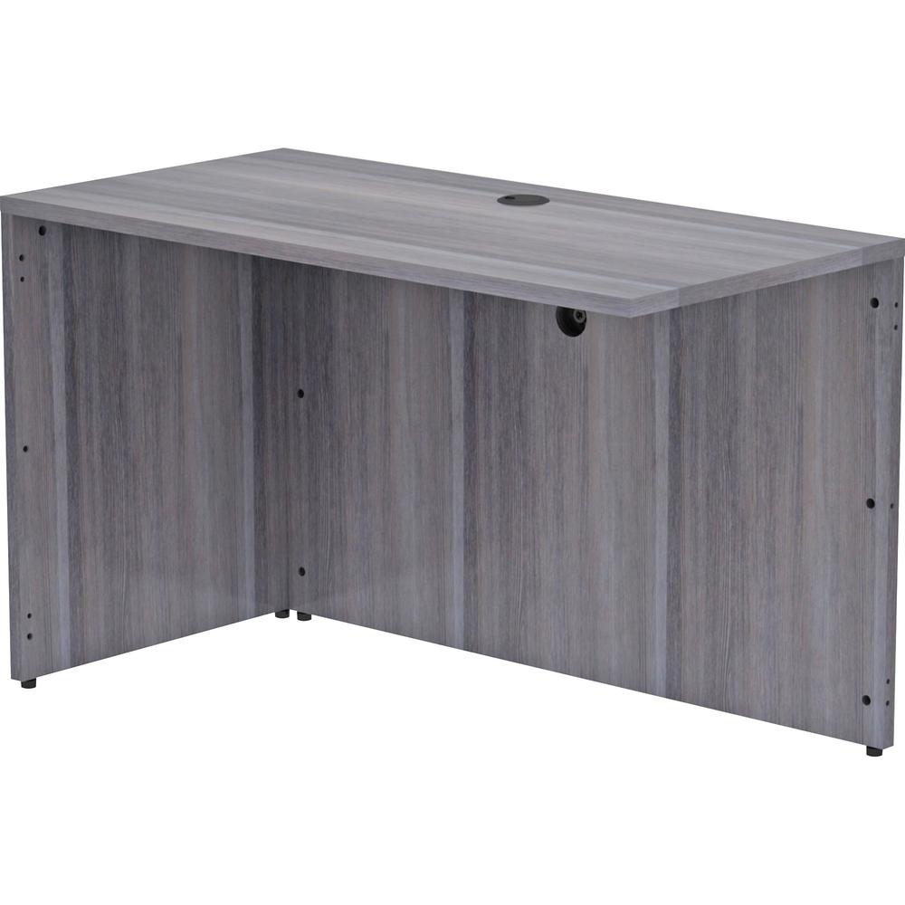 Lorell Essentials Series Return Shell - 48" x 24"29.5" , 1" Top - Laminate, Weathered Charcoal Table Top - Modesty Panel. Picture 1