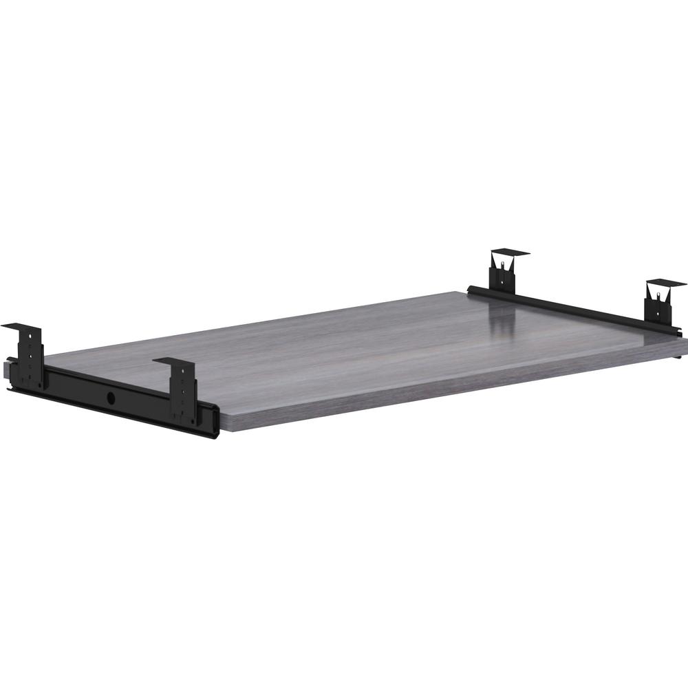 Lorell Universal Keyboard Tray - 15.4" Height x 26" Width x 0.7" Depth - Finish: Charcoal - Durable - 1 Each. Picture 1