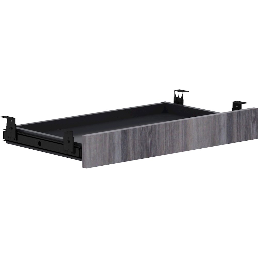 Lorell Universal Center Drawer - 28.4" x 16.7" x 5.1" - Finish: Weathered Charcoal. Picture 1