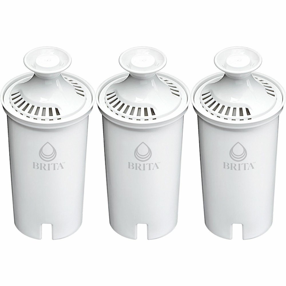 Brita Replacement Water Filter for Pitchers - Dispenser - Pitcher - 40 gal Filter Life (Water Capacity)2 Month Filter Life (Duration) - 3/Pack - 8 / Carton - Blue, White. Picture 1