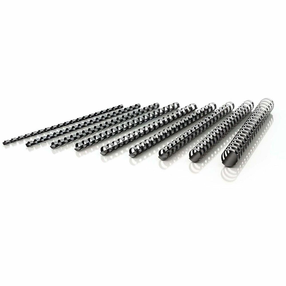 Mead CombBind Binding Spines - 0.31" Maximum Capacity - 40 x Sheet Capacity - For Letter 8 1/2" x 11" Sheet - Plastic - 125 / Box. Picture 1
