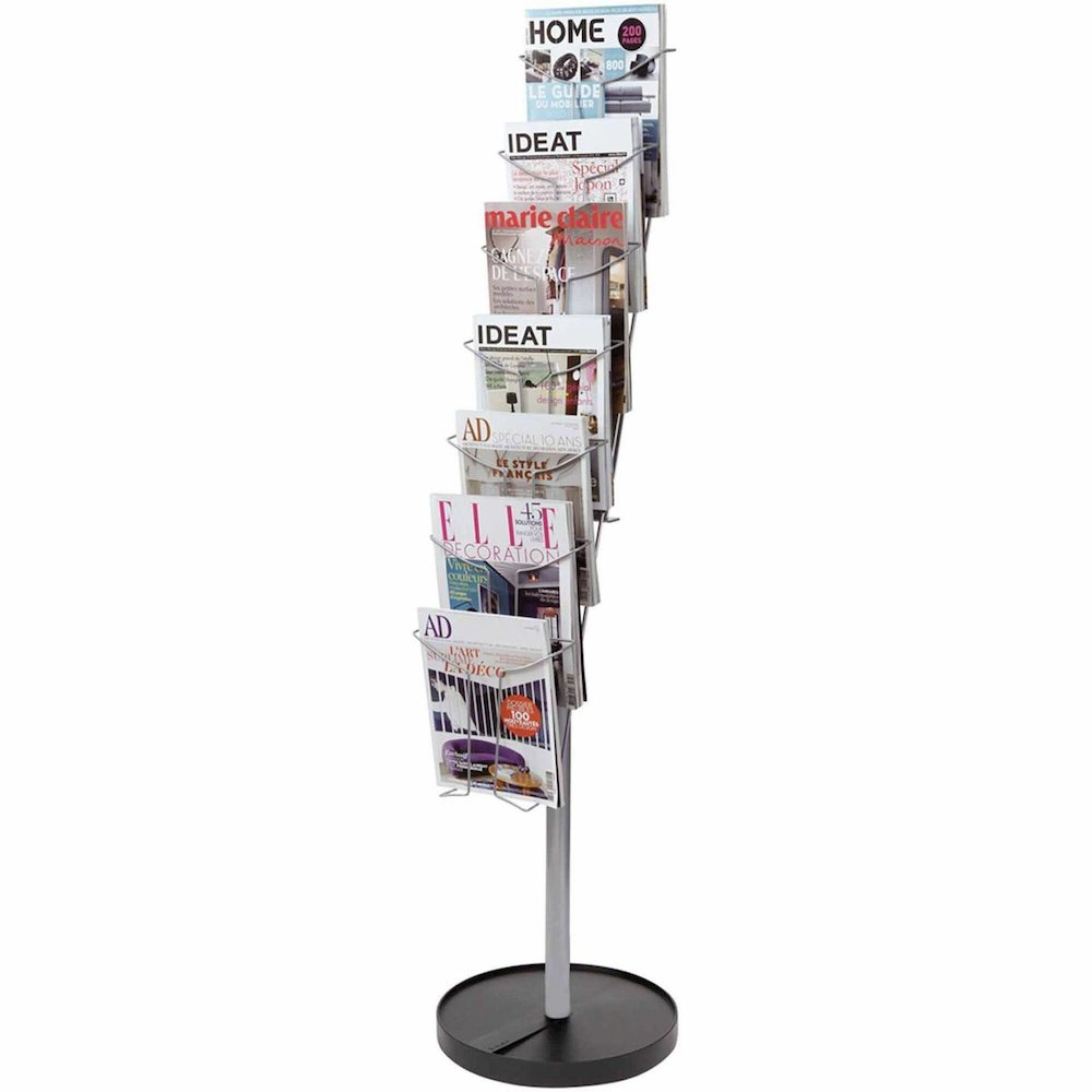 Alba Display Rack - 400 x Sheet, 7 x Document - 7 Compartment(s) - 59.06" Height - Floor - Metal - 1 Each. Picture 1