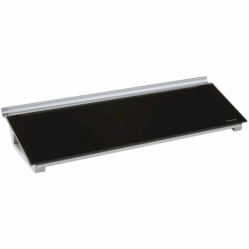 Quartet Glass Dry-Erase Desktop Computer Pad - 6" (0.5 ft) Width x 18" (1.5 ft) Height - Black Glass Surface - Rectangle - Horizontal - Desktop - 1 Each. Picture 1