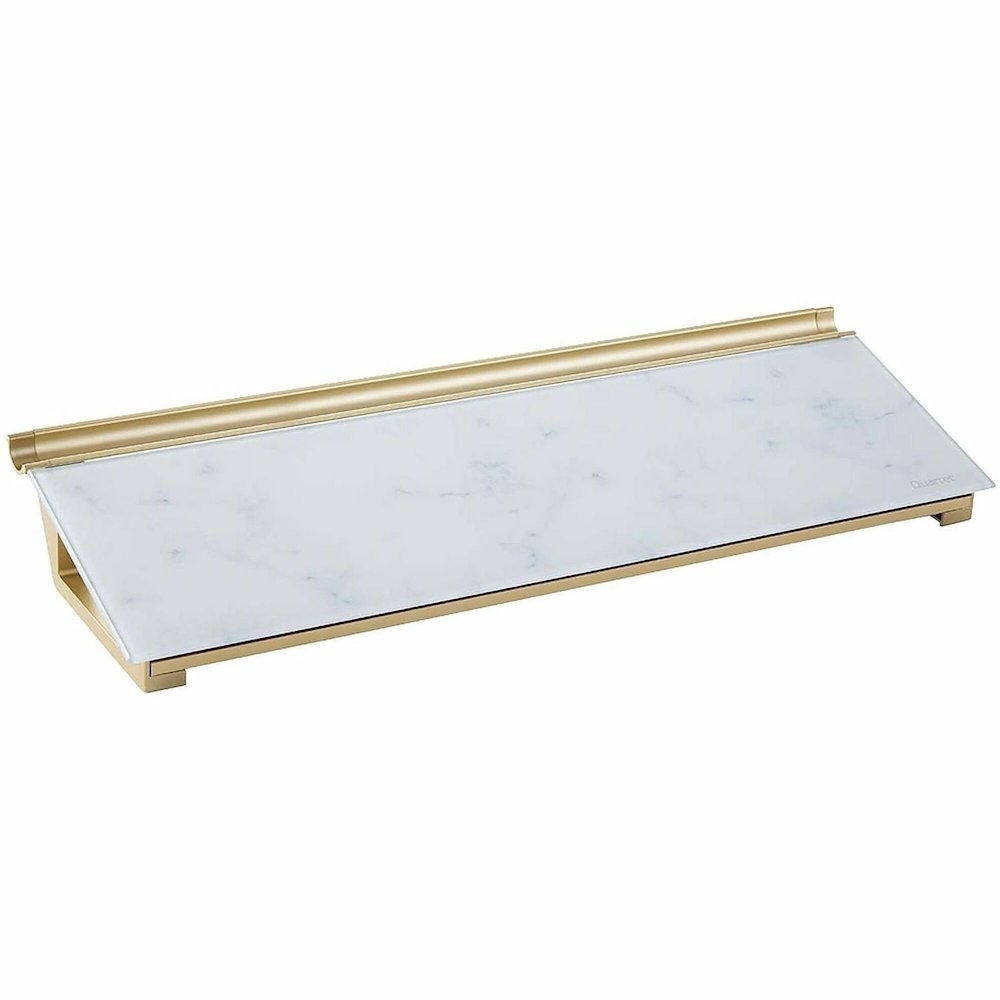 Quartet Glass Dry-Erase Desktop Computer Pad - 6" (0.5 ft) Width x 18" (1.5 ft) Height - Marble Glass Surface - Rectangle - Horizontal - Desktop - 1 Each. Picture 1