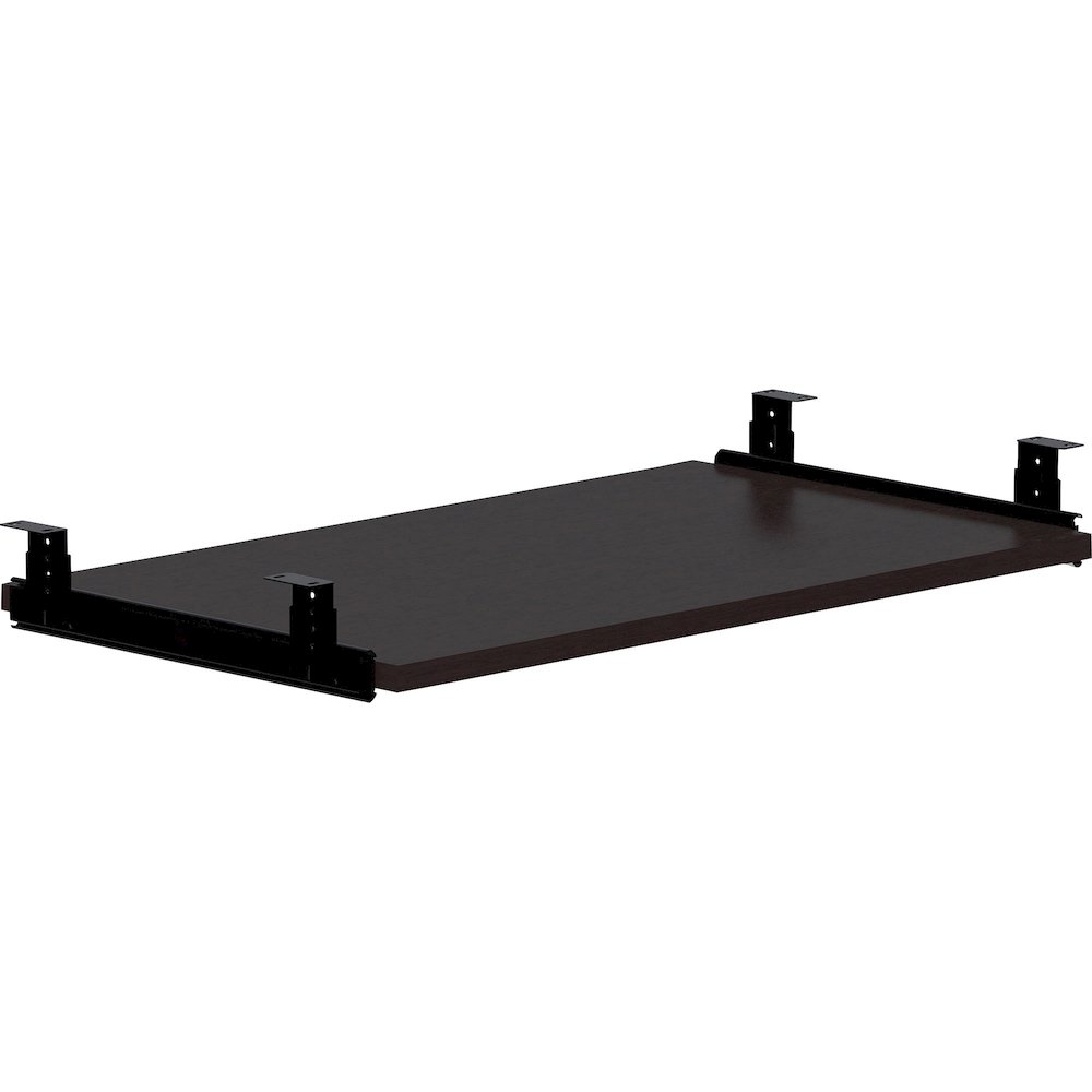 Lorell Universal Keyboard Tray - 0.7" Height x 26" Width x 15" Depth - Finish: Espresso - Durable, Pull-out Tray - For Desk, Keyboard - 1 Each. Picture 1