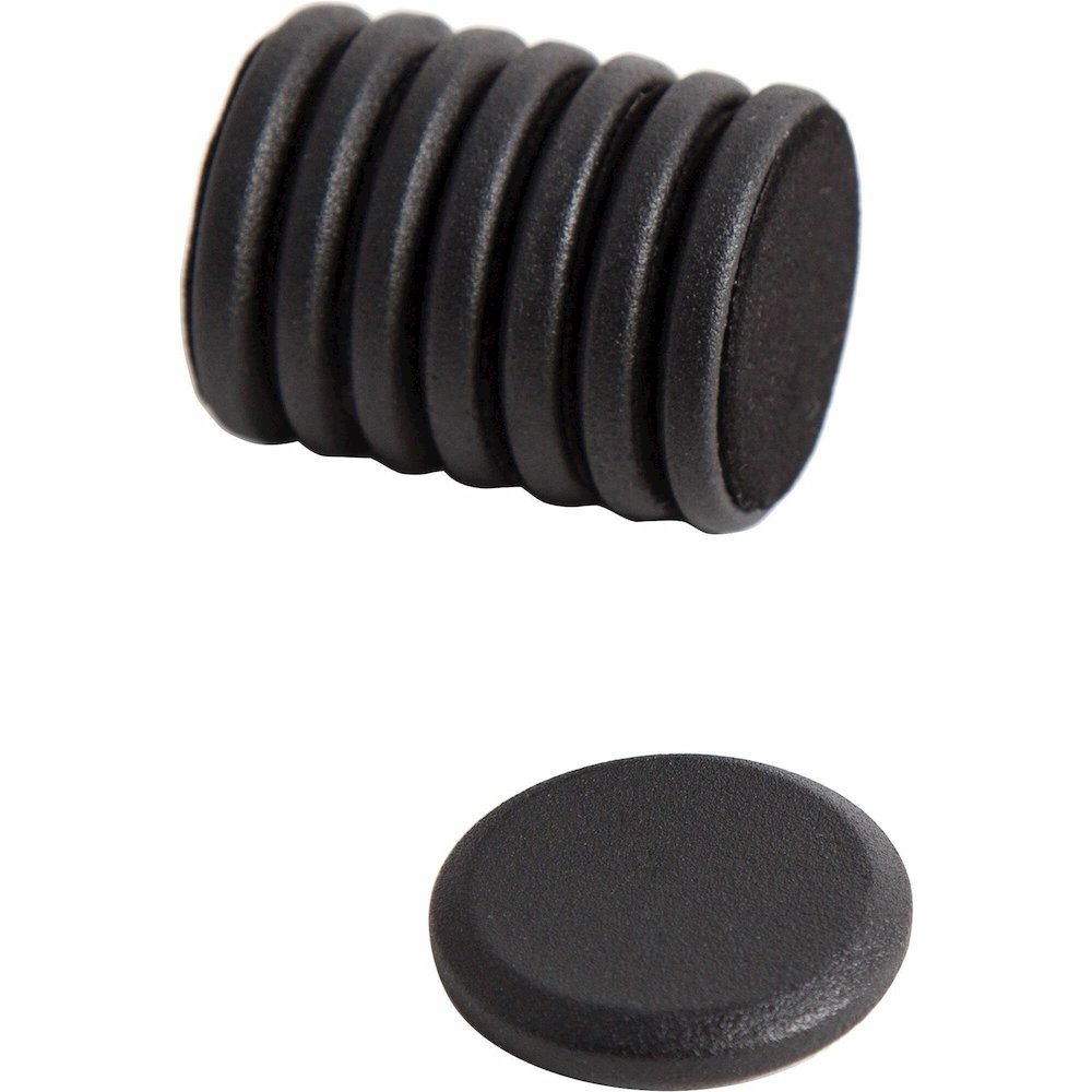 U Brands High Energy Metal Magnets - 1.3" Diameter - Round - Durable - 8 / Pack - Black. Picture 1