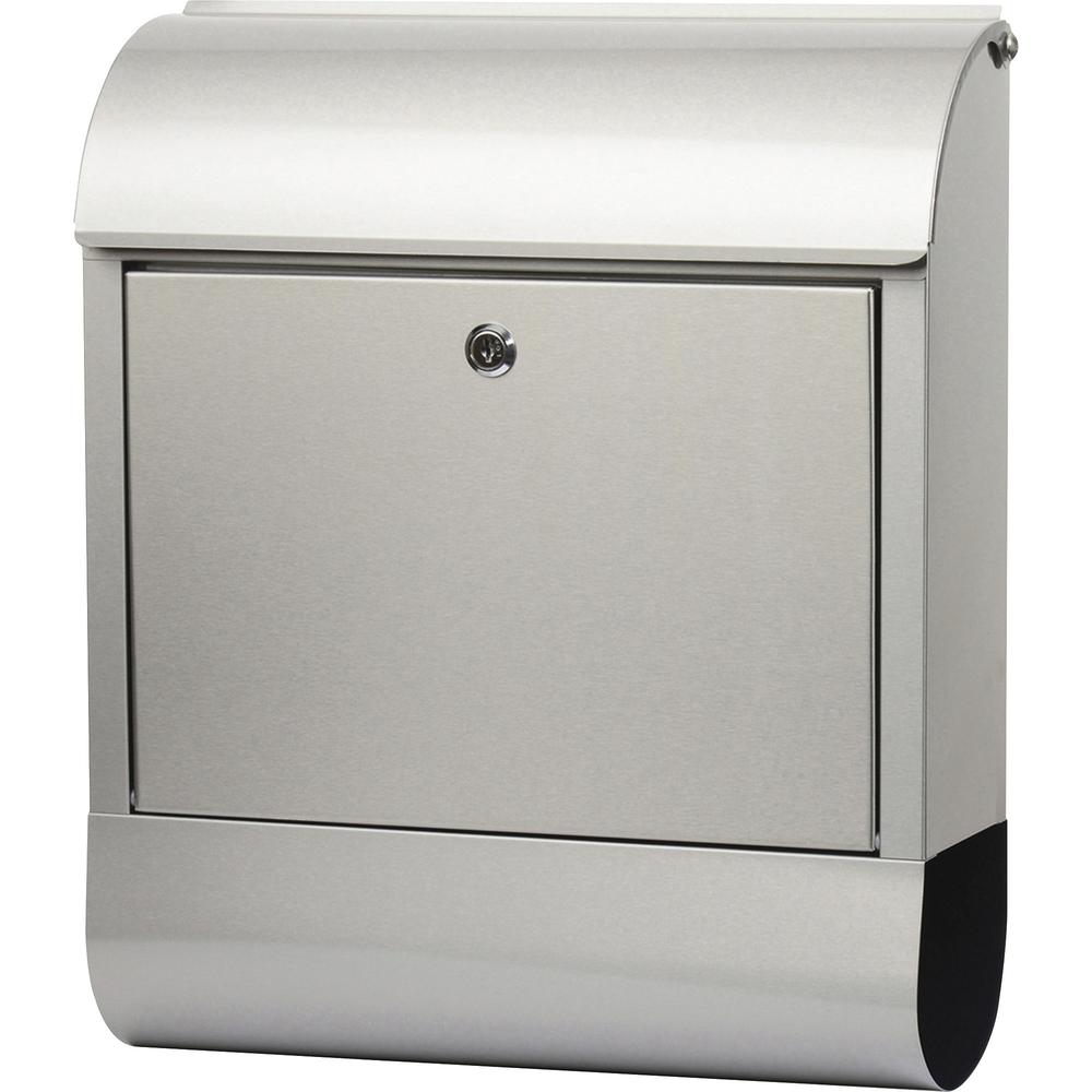 Tatco Indoor/Outdoor Stainless Steel Mailbox - Stainless Steel - Silver - For Indoor, Outdoor, Mail, Magazine, Newspaper - 1 Each Tatco Indoor/Outdoor Stainless Steel Mailbox - Stainless Steel - Silver - For Indoor, Outdoor, Mail, Magazine, Newspaper - 1 Each